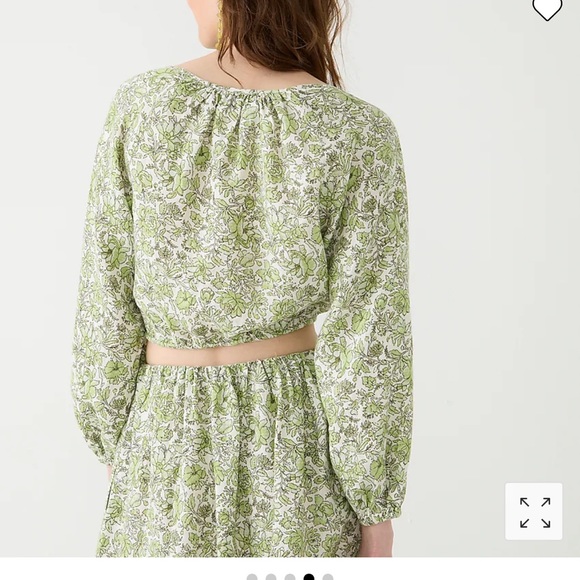 J. Crew Linen maxi skirt in tossed floral sz.00 - Picture 4 of 5